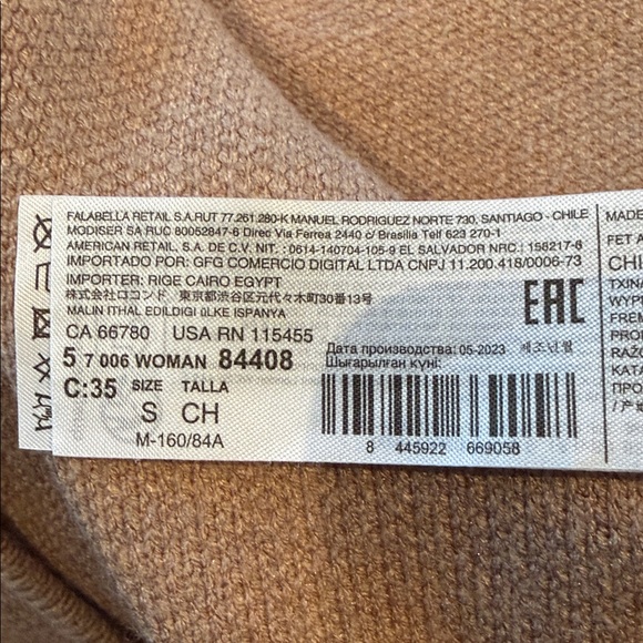 MANGO Camel - Oversized Knitted Cost with Pockets Size S - - Picture 7 of 9